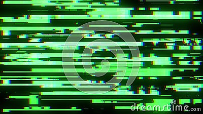 Glitch interference screen background illustration new digital technology colorful stock image Cartoon Illustration