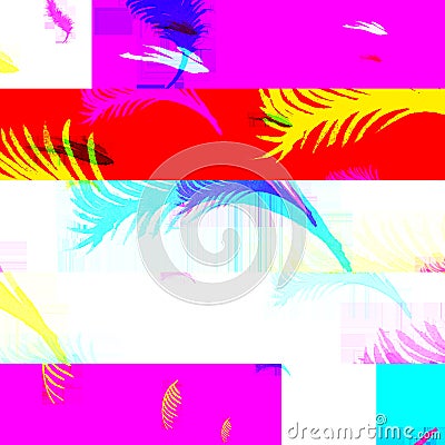 Abstract chemical glitching effect. Random digital signal error. Abstract contemporary texture background colorful pixel mosaic. Stock Photo