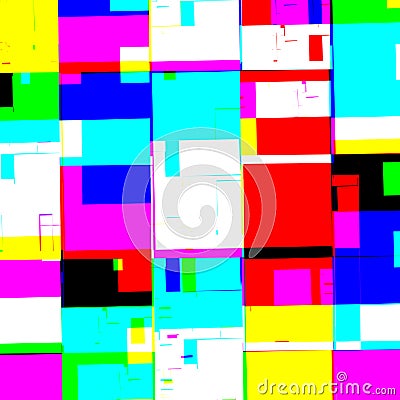 Abstract chemical glitching effect. Random digital signal error. Abstract contemporary texture background colorful pixel mosaic. Stock Photo
