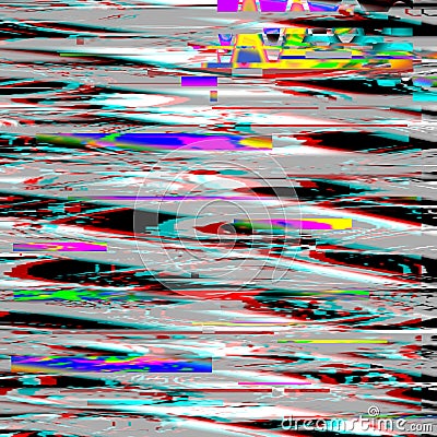 Glitch psychedelic background. Old TV screen error. Digital pixel noise abstract design. Photo glitch. Television signal Stock Photo