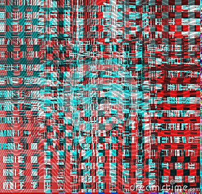 Glitch psychedelic background. Old TV screen error. Digital pixel noise abstract design. Photo glitch. Television signal Stock Photo