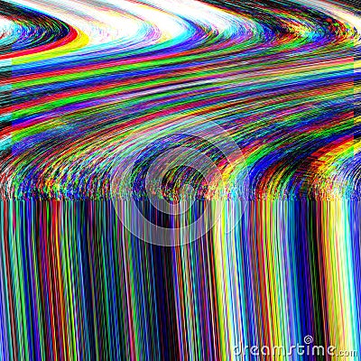 Glitch psychedelic background. Old TV screen error. Digital pixel noise abstract design. Photo glitch. Television signal Stock Photo