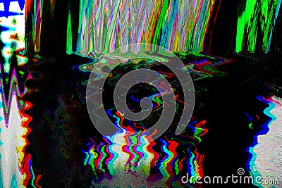 Glitch psychedelic background. Old TV screen error. Digital pixel noise abstract design. Photo glitch. Television signal Stock Photo
