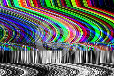 Glitch psychedelic background. Old TV screen error. Digital pixel noise abstract design. Photo glitch. Television signal Stock Photo