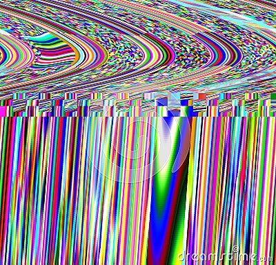 Glitch psychedelic Photo Noise background. Old TV screen error. Digital pixel noise abstract design. Television signal Stock Photo