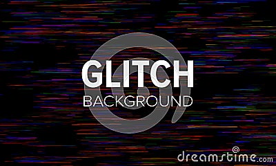 Glitch style dark abstract background. Distorted pixels vector wallpaper Vector Illustration