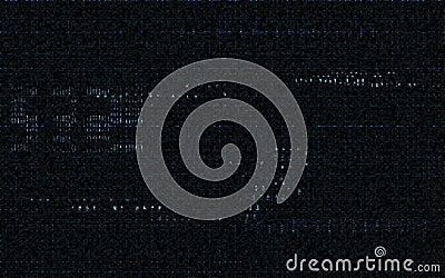 Glitch tech background. Futuristic poster template. Distorted digital effect. System error with overlay noise. Cyberpunk Cartoon Illustration