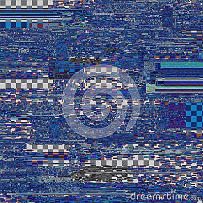 Glitch texture. Computer screen error. Digital pixel noise abstr Vector Illustration