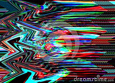 Glitch TV Digital Photo Screen Error background Computer screen error Noise pixel abstract design Photo glitch Stock Photo