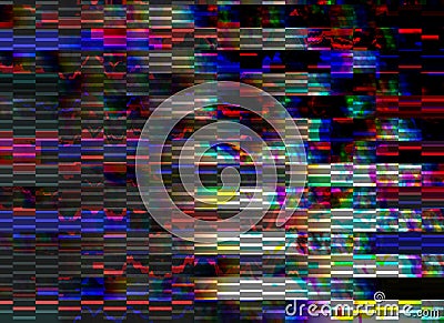 Glitch TV Digital Photo Screen Error background Computer screen error Noise pixel abstract design Photo glitch Stock Photo