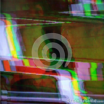 Glitched abstract vector background made of colorful pixel mosaic. Digital decay, signal error, television fail. Trendy Vector Illustration
