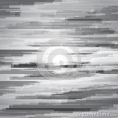 Glitched horizontal stripes. black and white night lights. Digit Vector Illustration