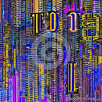 A glitchy digital texture with distorted typography and fragmented text, symbolizing communication breakdown4, Generative AI Stock Photo