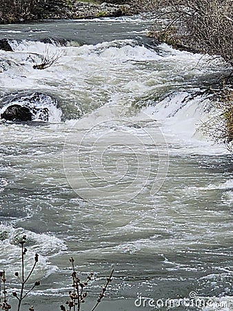 Glitter bubble rapids Stock Photo