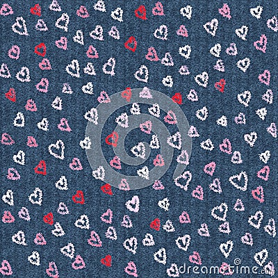 Embossed heart design. Valentine`s day theme Artwork. Stock Photo