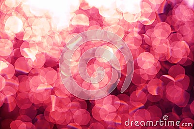 Glitter festive christmas lights background. light and gold defocused texture Stock Photo