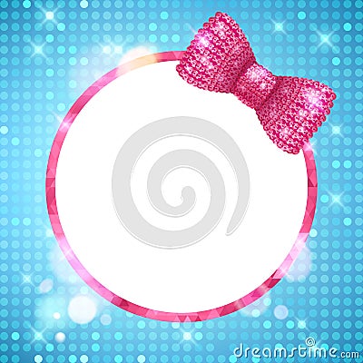 Glitter glamour shine background frame with mosaic Vector Illustration