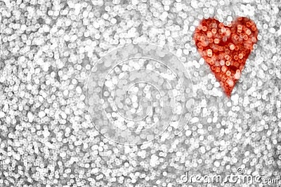 Glitter Heart Background Stock Photo