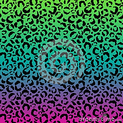 Funky Leopard Print on Gradient Background Stock Photo