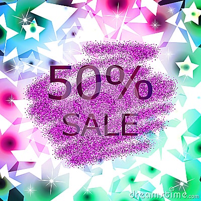 Glitter sale abstract background Vector Illustration