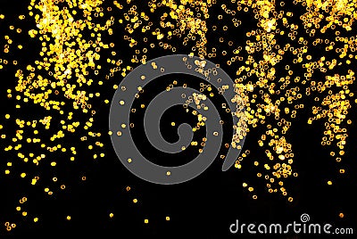 Glitter sparkle on black Stock Photo