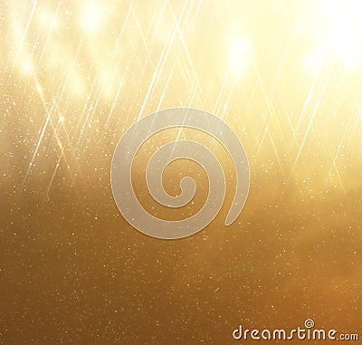 Glitter vintage lights background. abstract gold background . defocused Stock Photo