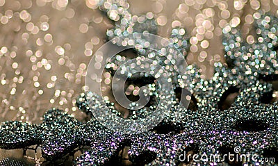 Glittering shiny snowflake winter background Stock Photo