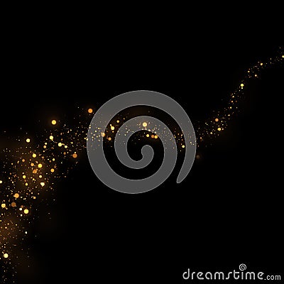 Glittering stars dust trail and bokeh background.Magic abstract Stock Photo