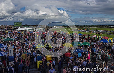 Glitz & Glitter at the Galway Races, Ireland Editorial Stock Photo