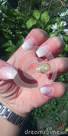 Glitz nails Stock Photo