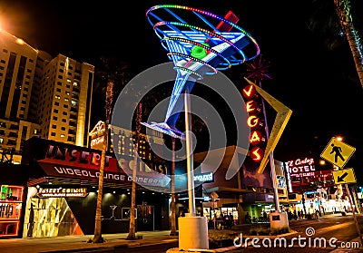 Glitzy Fremont Street Editorial Stock Photo