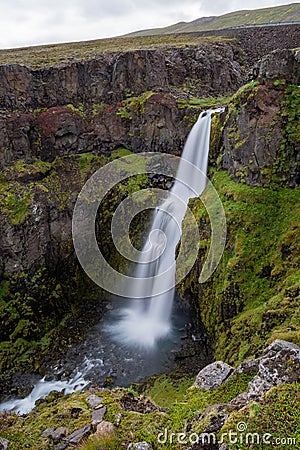 GljÃºfursÃ¡rfoss waterfall in eastern Iceland Stock Photo