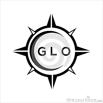 GLO abstract technology circle setting logo design on white background. GLO creative initials letter logo Vector Illustration