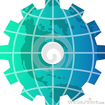 Glob in the gear Vector Illustration