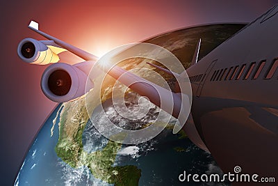 Global Air Travel Concept Stock Photo