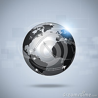 Global Aviation Background Stock Photo