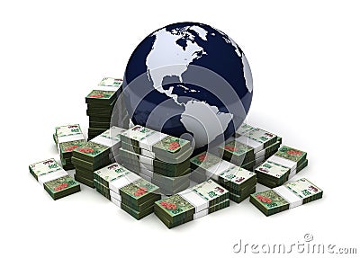 Global Business With Argentinian Pesos Stock Photo