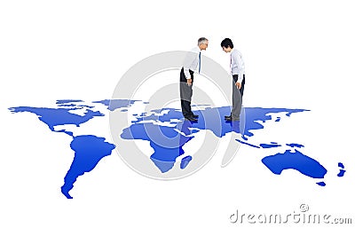 Global Business Cooperation Greeting Handshake Stock Photo