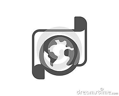 Global business documents icon. Translation service sign. Vector Vector Illustration
