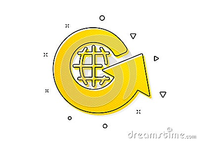 Global business icon. Share arrow sign. Vector Vector Illustration