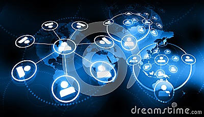 Global business network Stock Photo