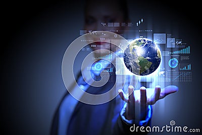 Global business network Stock Photo