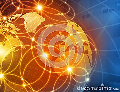 Global business network Stock Photo