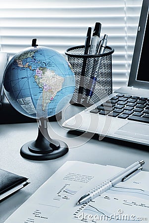 Global business still life Stock Photo