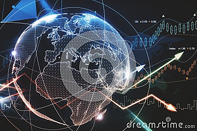 Global business and trade concept Stock Photo