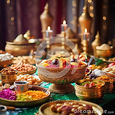 A Global Celebration of Traditional Wedding Gastronomy Stock Photo