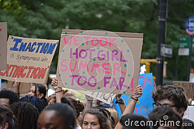 Global Climate Strike in New York City Editorial Stock Photo