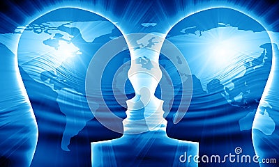 Global communication Stock Photo