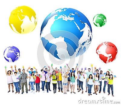 Global Communications Celebration Community Concept Stock Photo