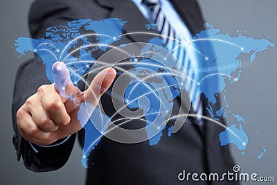 Global communications network Stock Photo